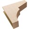 Ekena Millwork 8"W x 32"D x 32"H Thin Monterey Rough Cedar Woodgrain TimberThane Corbel, Primed Tan CORUR08X32X32MONRCPR - alternate 4